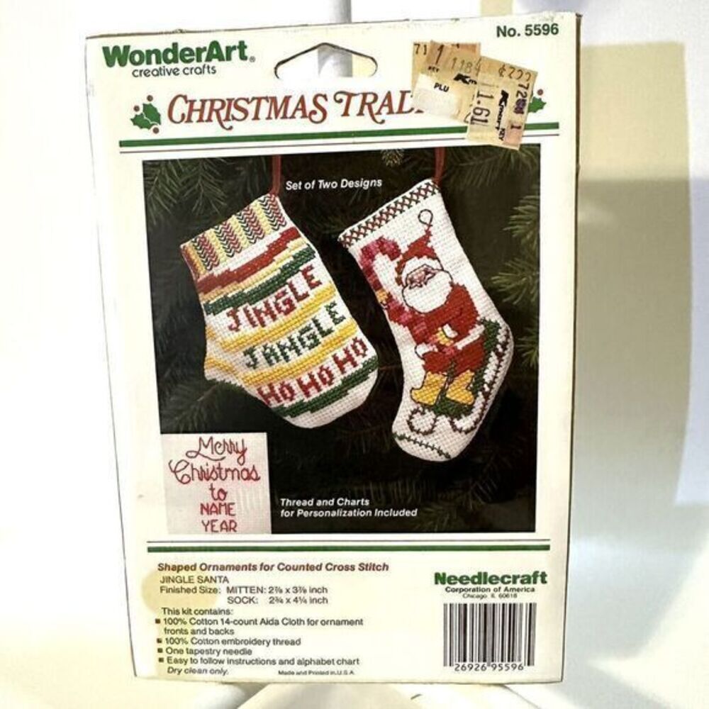 WonderArt Needlecraft Christmas Traditions Joyful Santa Counted Cross Stitch NEW